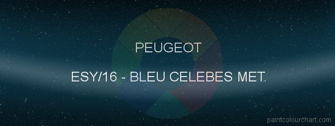 Peugeot paint ESY/16 Bleu Celebes Met.