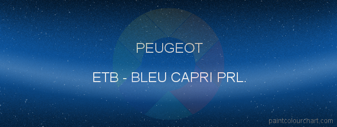 Peugeot paint ETB Bleu Capri Prl.