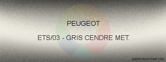 Peugeot paint ETS/03 Gris Cendre Met.