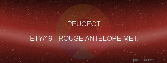 Peugeot paint ETY/19 Rouge Antelope Met.