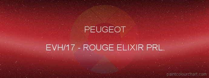 Peugeot paint EVH/17 Rouge Elixir Prl.
