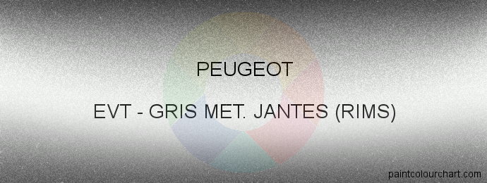 Peugeot paint EVT Gris Met. Jantes (rims)