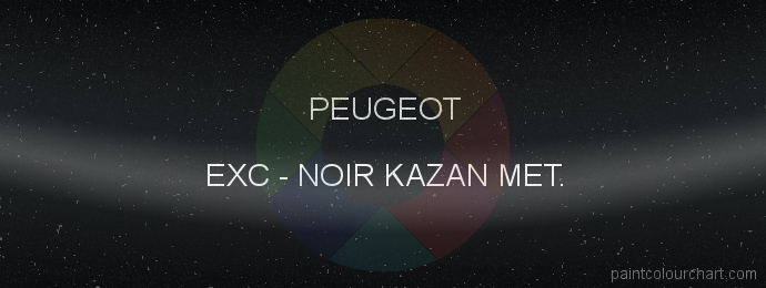 Peugeot paint EXC Noir Kazan Met.