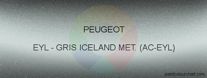 Peugeot paint EYL Gris Iceland Met. (ac-eyl)