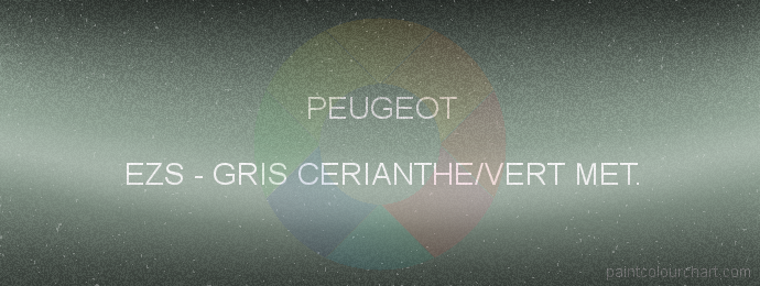 Peugeot paint EZS Gris Cerianthe/vert Met.