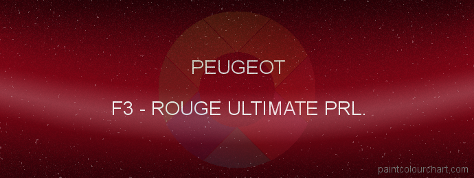 Peugeot paint F3 Rouge Ultimate Prl.