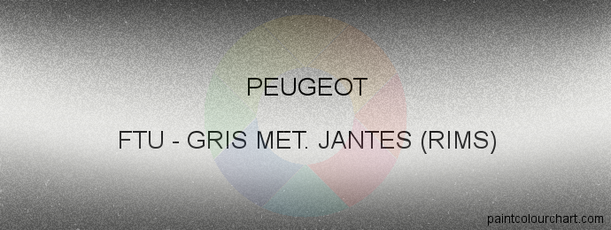 Peugeot paint FTU Gris Met. Jantes (rims)