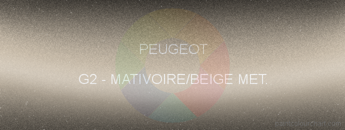 Peugeot paint G2 Mativoire/beige Met.