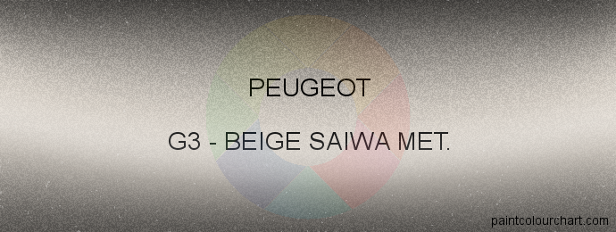 Peugeot paint G3 Beige Saiwa Met.