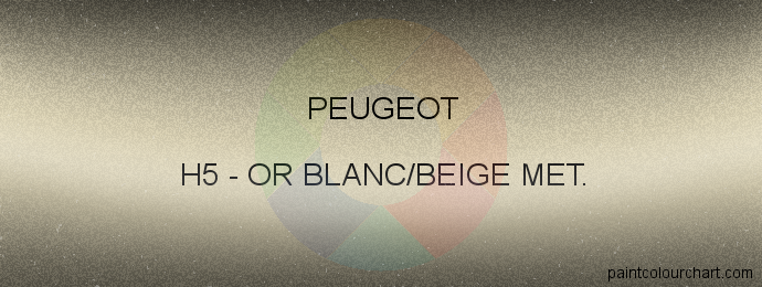 Peugeot paint H5 Or Blanc/beige Met.