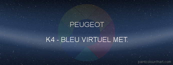 Peugeot paint K4 Bleu Virtuel Met.