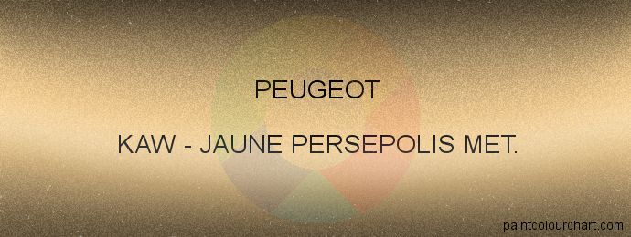 Peugeot paint KAW Jaune Persepolis Met.