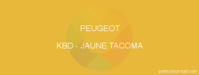 Peugeot paint KBD Jaune Tacoma
