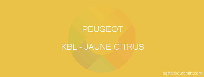 Peugeot paint KBL Jaune Citrus