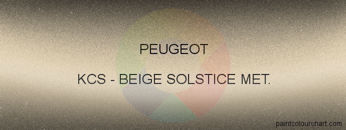 Peugeot paint KCS Beige Solstice Met.