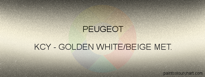 Peugeot paint KCY Golden White/beige Met.