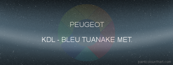 Peugeot paint KDL Bleu Tuanake Met.