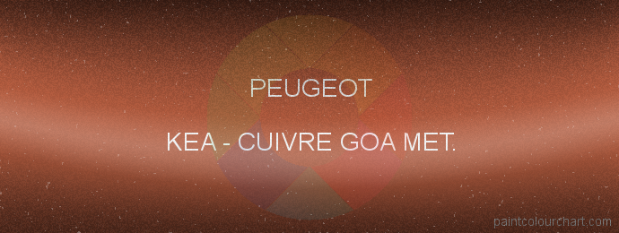 Peugeot paint KEA Cuivre Goa Met.