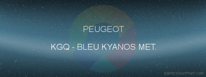 Peugeot paint KGQ Bleu Kyanos Met.