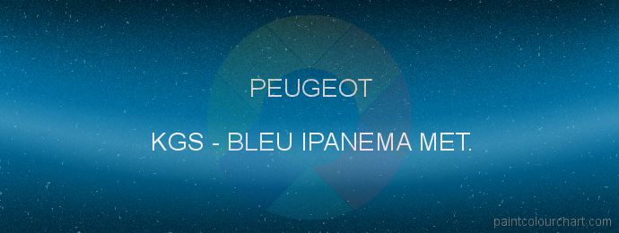 Peugeot paint KGS Bleu Ipanema Met.