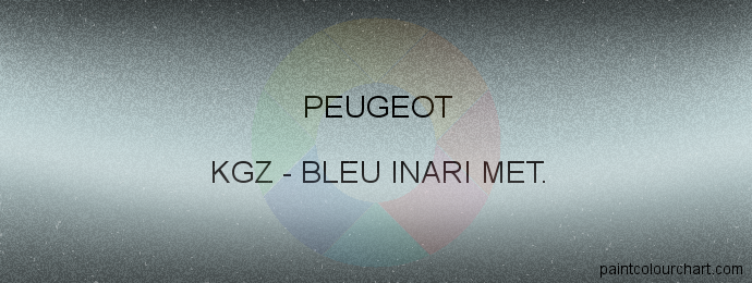 Peugeot paint KGZ Bleu Inari Met.