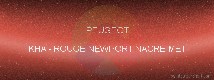 Peugeot paint KHA Rouge Newport Nacre Met.