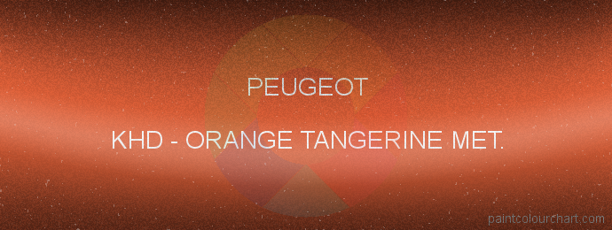Peugeot paint KHD Orange Tangerine Met.