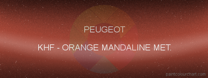 Peugeot paint KHF Orange Mandaline Met.
