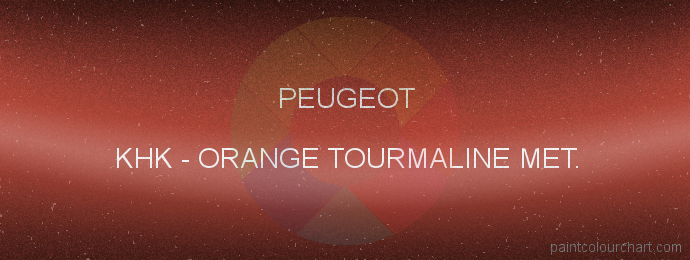 Peugeot paint KHK Orange Tourmaline Met.
