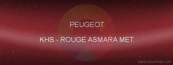 Peugeot paint KHS Rouge Asmara Met.