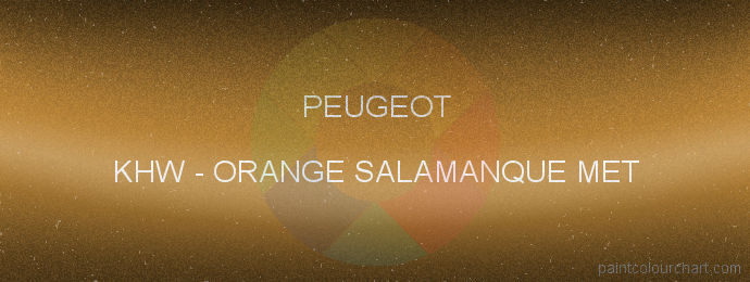 Peugeot paint KHW Orange Salamanque Met