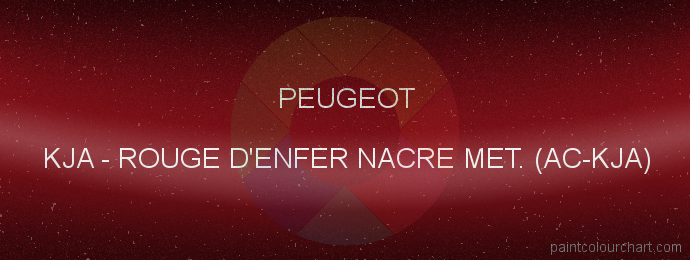 Peugeot paint KJA Rouge D'enfer Nacre Met. (ac-kja)