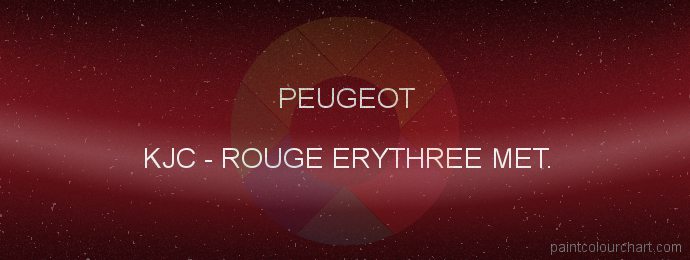 Peugeot paint KJC Rouge Erythree Met.