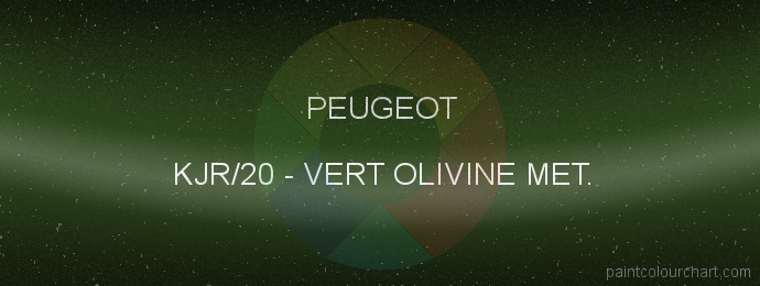 Peugeot paint KJR/20 Vert Olivine Met.