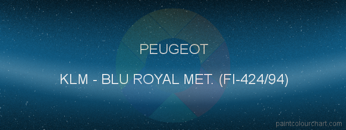 Peugeot paint KLM Blu Royal Met. (fi-424/94)