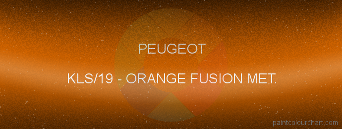 Peugeot paint KLS/19 Orange Fusion Met.