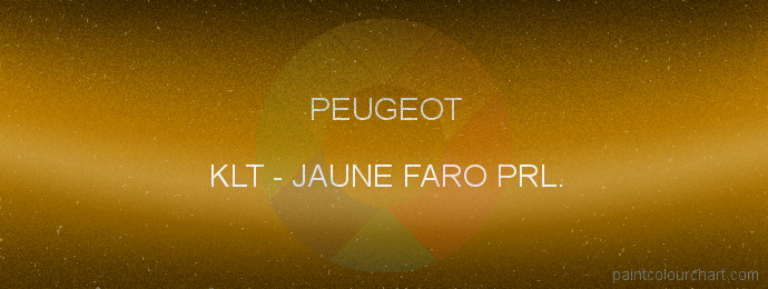 Peugeot paint KLT Jaune Faro Prl.