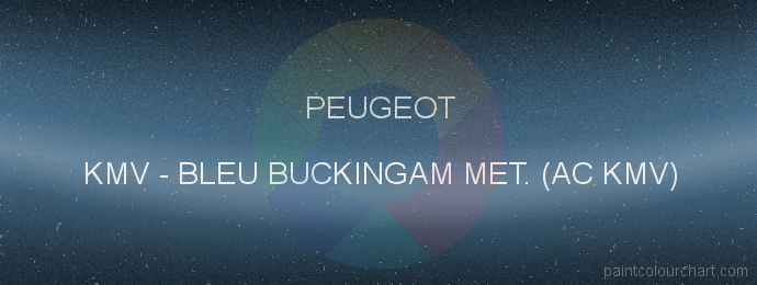 Peugeot paint KMV Bleu Buckingam Met. (ac Kmv)