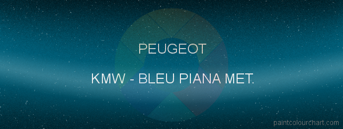 Peugeot paint KMW Bleu Piana Met.