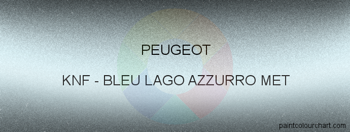 Peugeot paint KNF Bleu Lago Azzurro Met