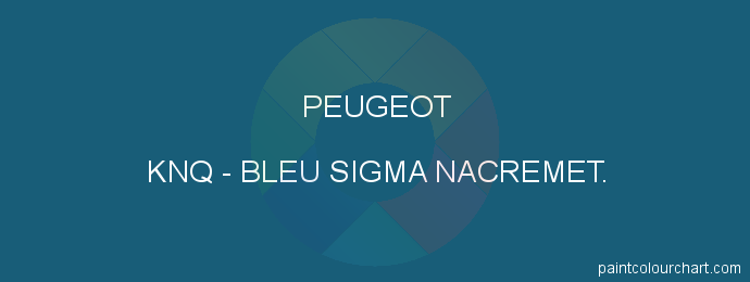 Peugeot paint KNQ Bleu Sigma Nacremet.