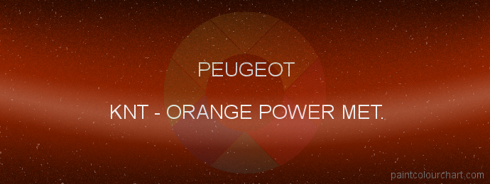 Peugeot paint KNT Orange Power Met.