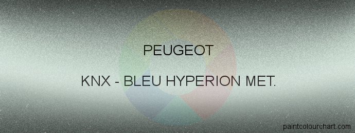 Peugeot paint KNX Bleu Hyperion Met.