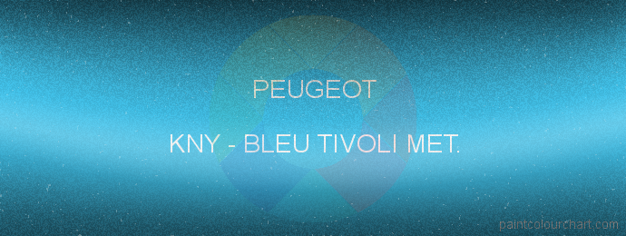 Peugeot paint KNY Bleu Tivoli Met.