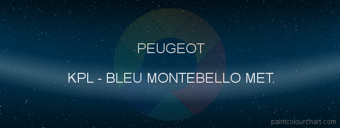 Peugeot paint KPL Bleu Montebello Met.