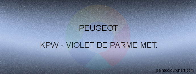 Peugeot paint KPW Violet De Parme Met.