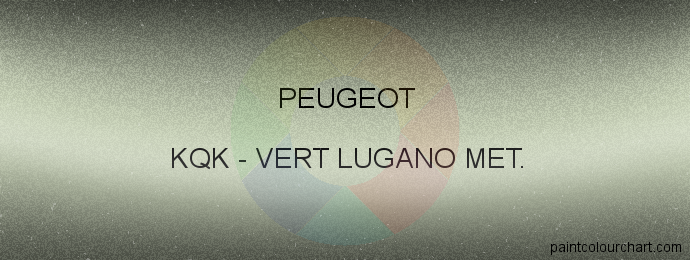 Peugeot paint KQK Vert Lugano Met.