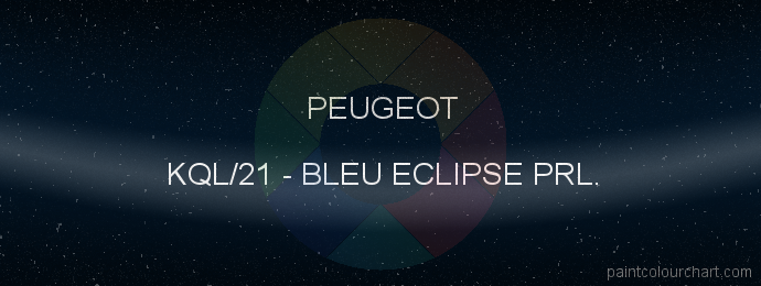 Peugeot paint KQL/21 Bleu Eclipse Prl.