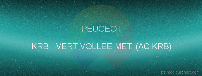 Peugeot paint KRB Vert Vollee Met. (ac Krb)