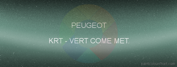 Peugeot paint KRT Vert Come Met.